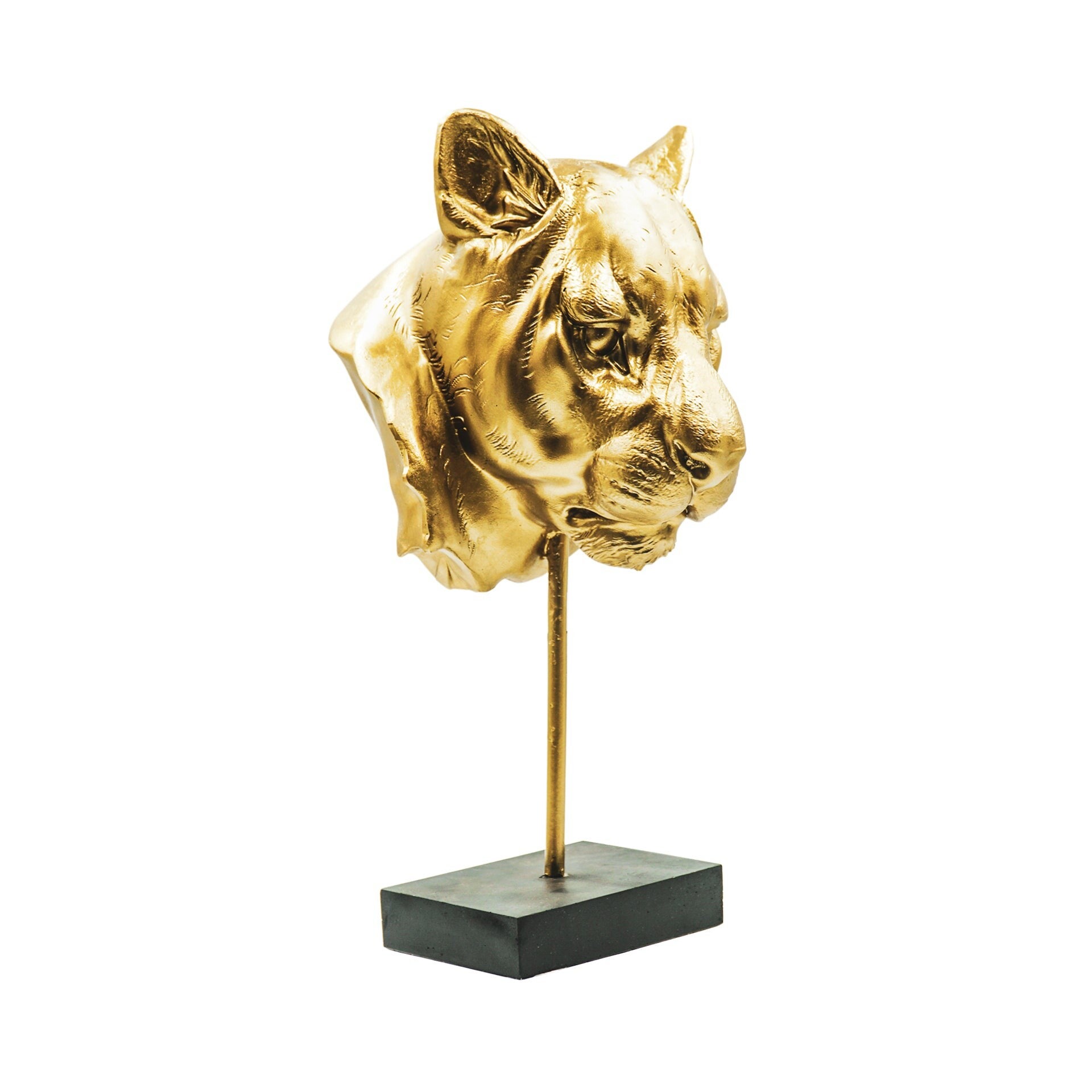 Ornament | Tijgerkop | Goud | Housevitamin | 16x21x39cm