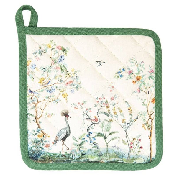 Pannenlap Vogelmotief – 20x20 cm – 100% Katoen | Clayre & Eef