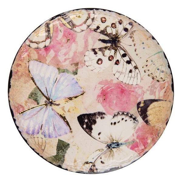 Pannenonderzetter | Vlinders | Clayre & Eef | Keramiek | Kurk | Ø 16cm