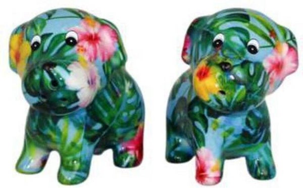 Peper en zoutstel hond Bruno Jungle Flowers