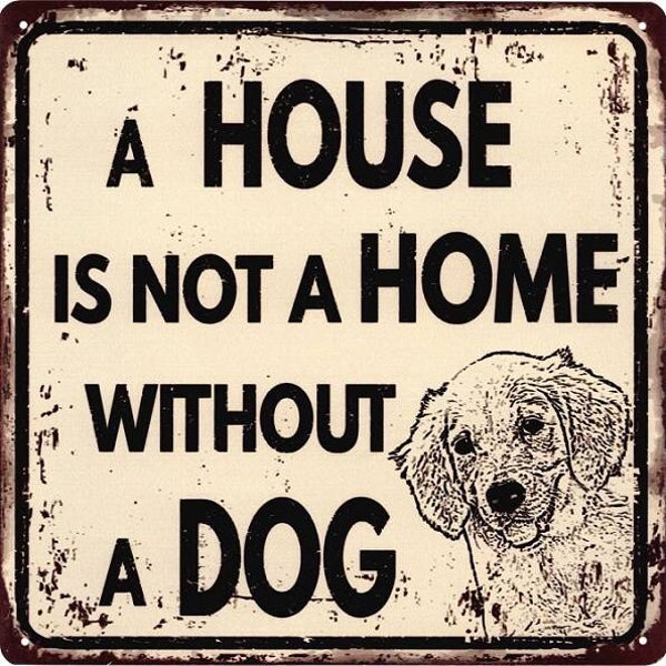 Wandplaat | Hond | Dog | Metaal | 30x30cm