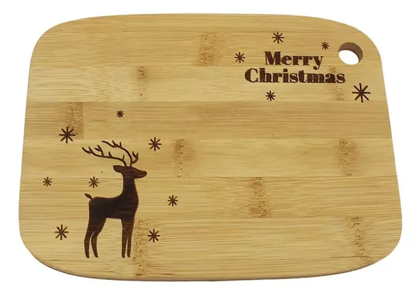 Serveerplank | Snijplank | Rendier | Merry Christmas | Hput | 21x16cm