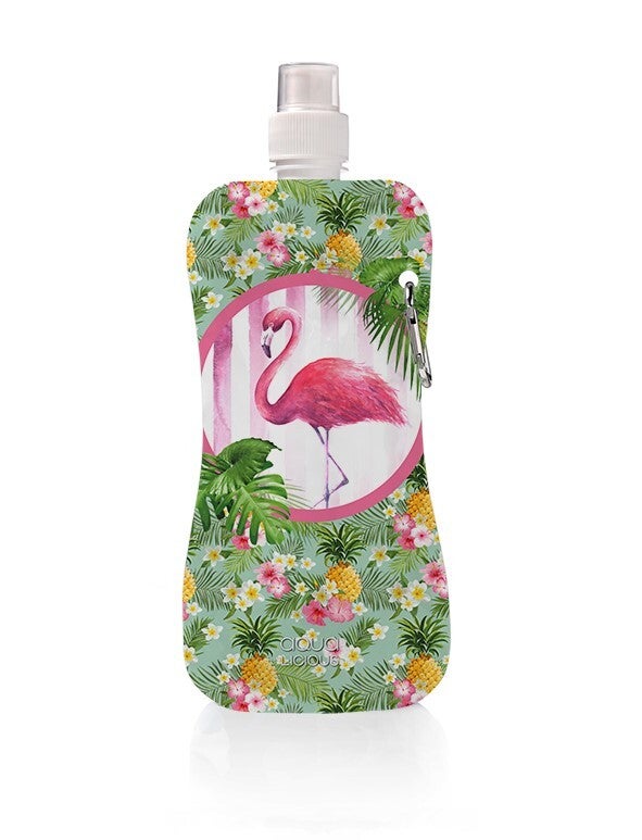 Waterzakje / waterbottle flamingo