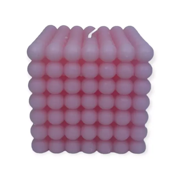 Ravie kubus kaars roze