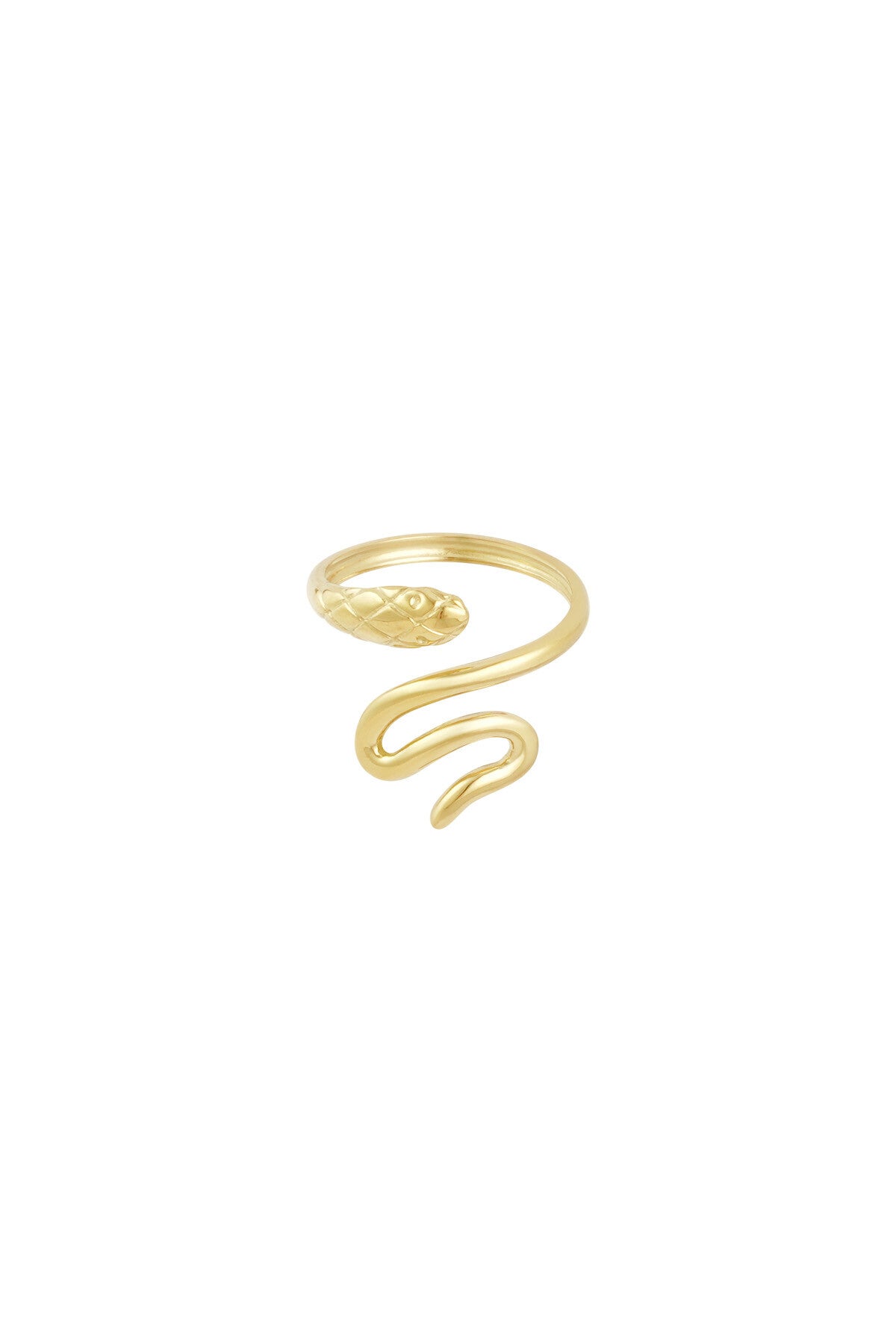 Ring | Slang | Goud | Stainless Steel | Onesize | Verstelbaar