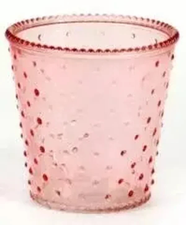 Potje roze doorzichtig glas