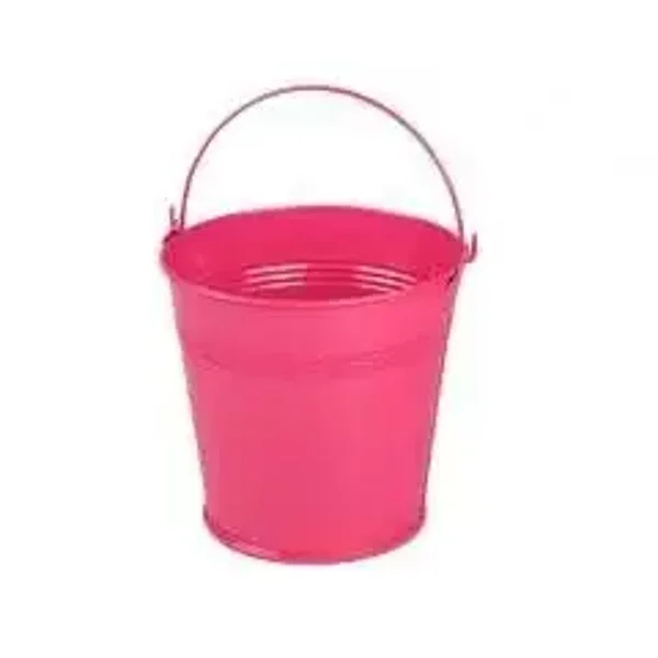 Roze zinken emmertje (groot of klein)