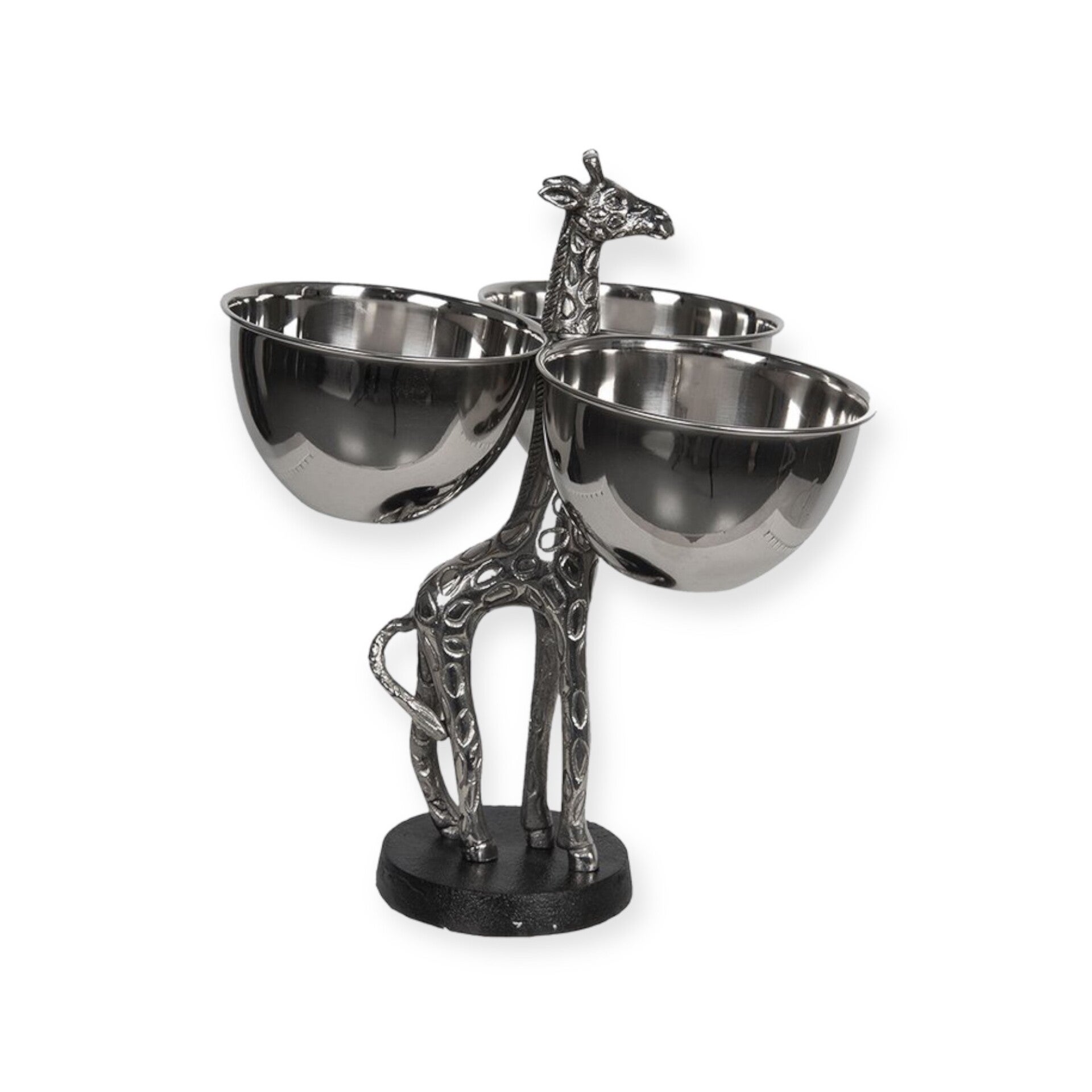 Serveerschaal | Giraffe | Zilver | Clayre & Eef | Aluminium | 33x26x32cm