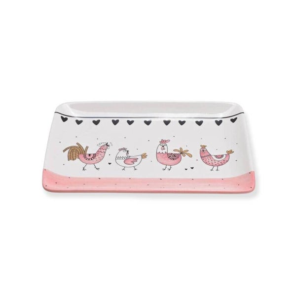 Decoratieve schaal kippen