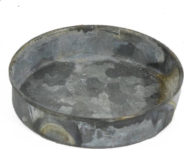 Schaaltje voor amberblokje zilver grijs