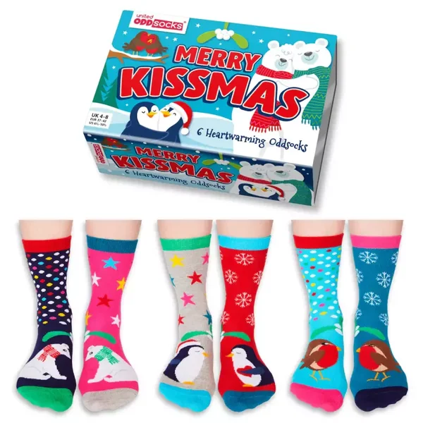 Sokken | Cadeauset | Kerstmis | Merry Kissmas | Oddsocks | 6 sokken