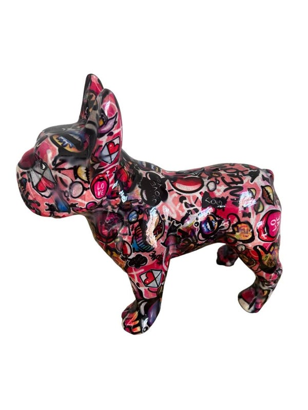 Spaarpot | Hond | Bulldog | Jack | Graffiti | Pomme Pidou | 23,5x11x19cm