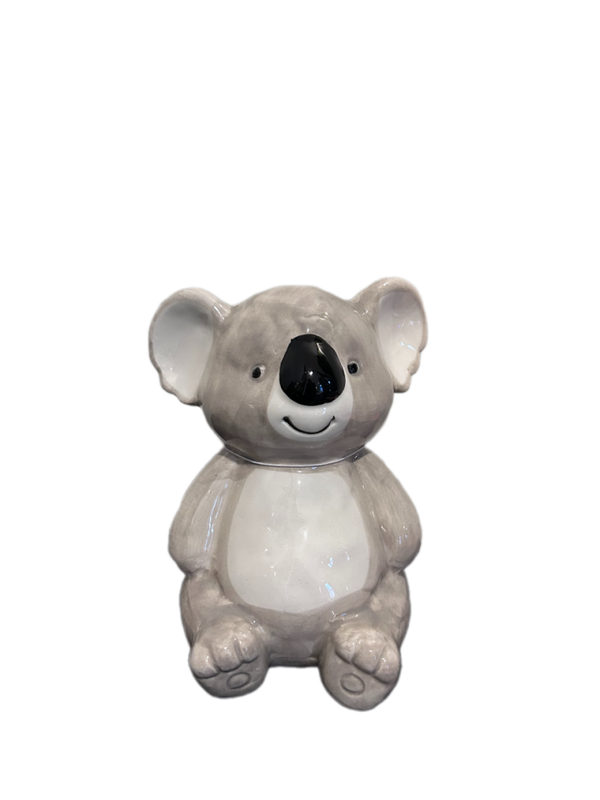 Spaarpot | Koala | Grijs | Wit | Zwart | Keramiek | 17x12x8cm