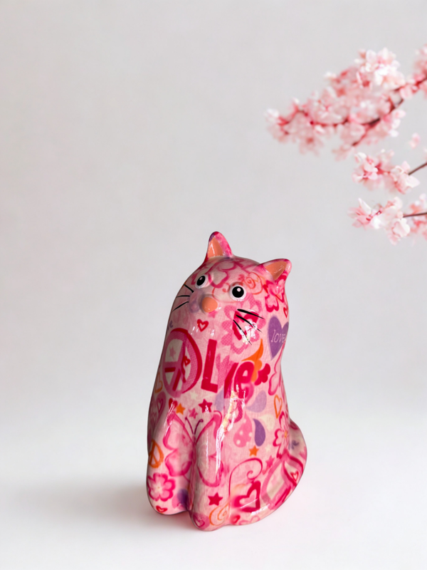 Clio de Kat – Roze Spaarpot & Decoratief Beeldje | Pomme Pidou
