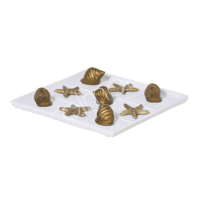 Spel | Decoratie | Boter Kaas en Eieren | Schelp | Zeester | Colmore | 25x25x4cm