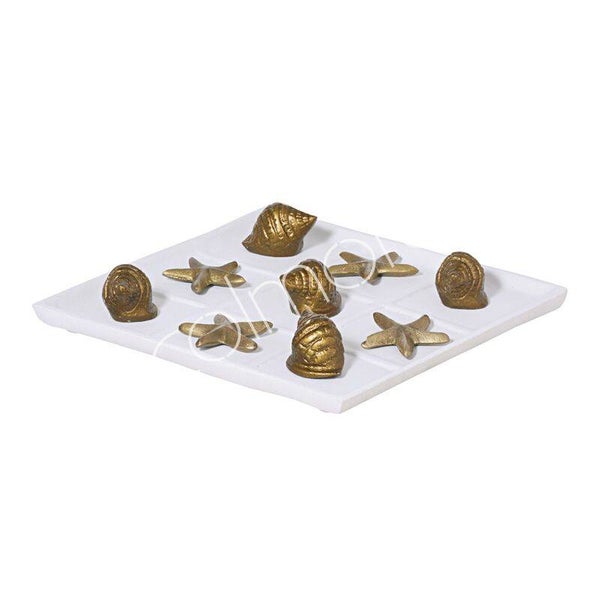 Spel | Decoratie | Boter Kaas en Eieren | Schelp | Zeester | Colmore | 25x25x4cm
