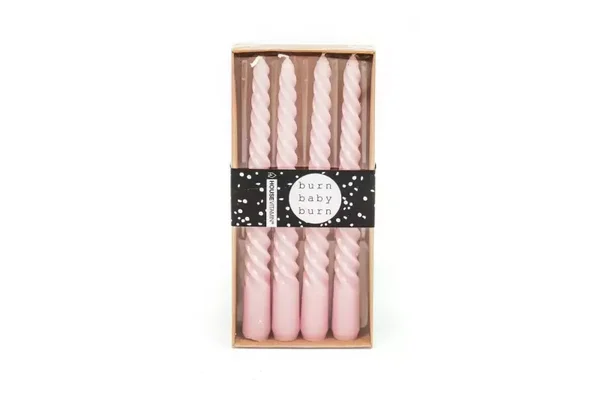 Kaarsen swirl roze