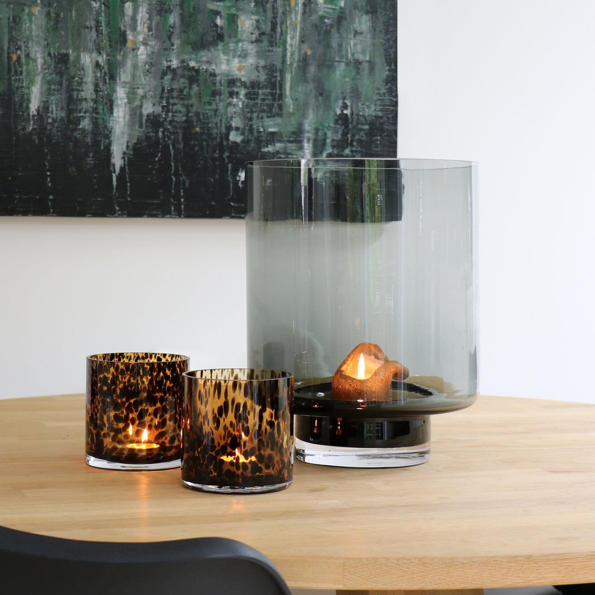Theelichthouder | Cheetah | Celtic | Vase the World | Glas | 12x12x12cm