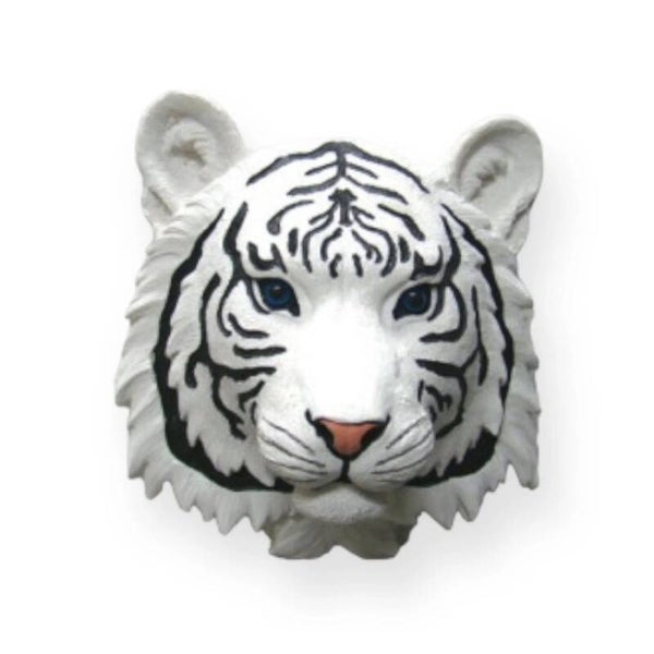 Wanddecoratie witte tijgerkop