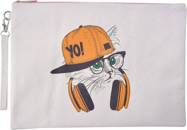 Toilettas | Kat | Clayre & Eef | 2 afmetingen | Polyester