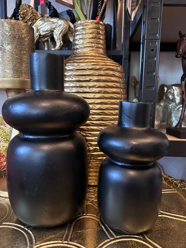 Colmore vaas bubbel rond zwart (22 cm of 16 cm)