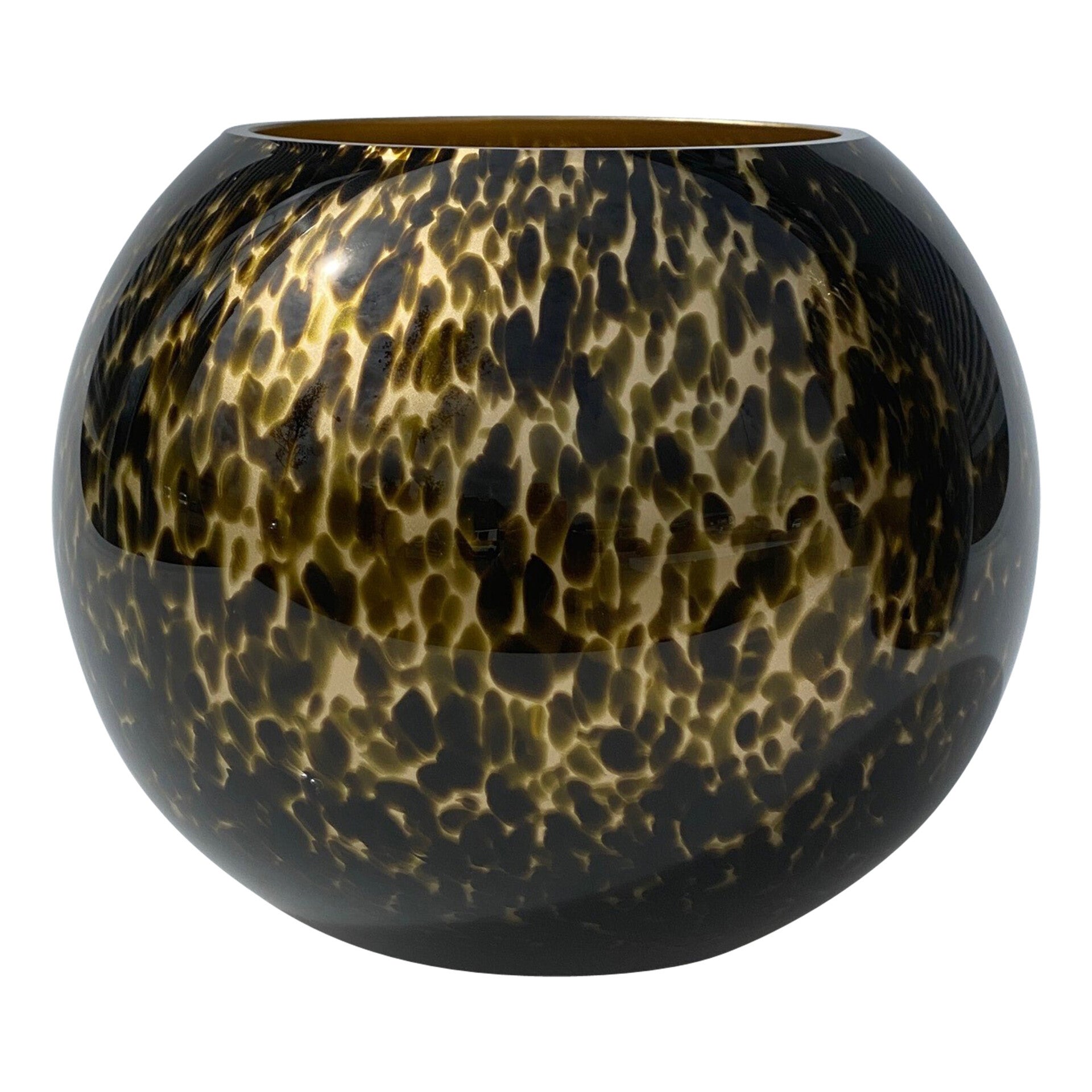 Vaas | Cheetah | Zambezi Gold | Vase the World | Glas | Keramiek | Massief | Ø25 x H20,5 cm