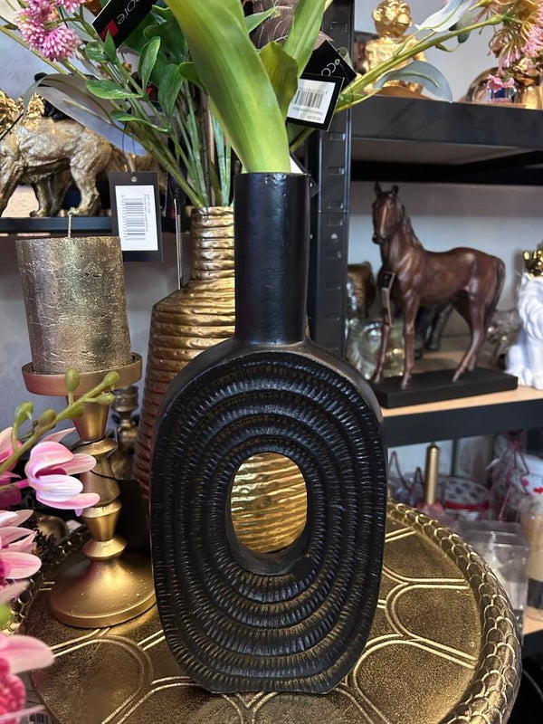 Colmore vaas ovaal mat zwart staand