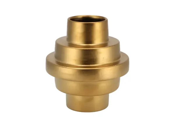 Vaas | Goud | Stairs | 18x20cm | Keramiek | Aardewerk