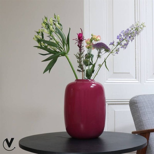 Vase The World Artic Vaas – Mauve | Glas | 21x21x29 cm