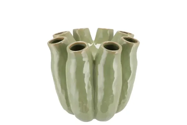Vaas | Tube | Mintgroen | Aardewerk | 19cm x19cm