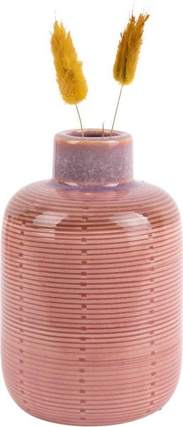 Vaasje in vorm van fles in roze