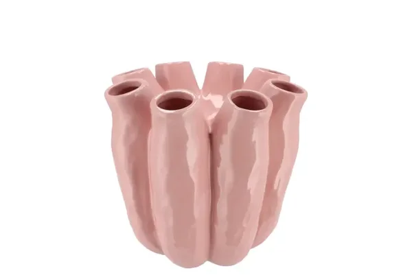 Vaas | Tube | Roze | Aardewerk | 19cm x19cm