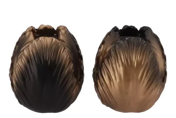 Tulpenvaas zwart / goud in (2 afmetingen)