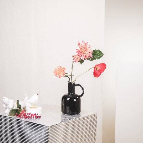 Vaas | Zwart | Jug | Housevitamin | Keramiek | 16x14x21,5cm