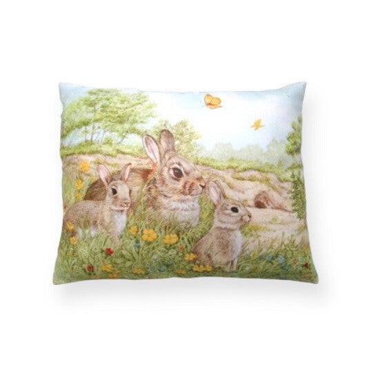 Kussen met konijnen