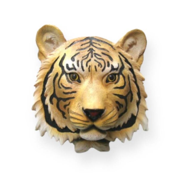 Wanddecoratie bruin-beige tijgerkop