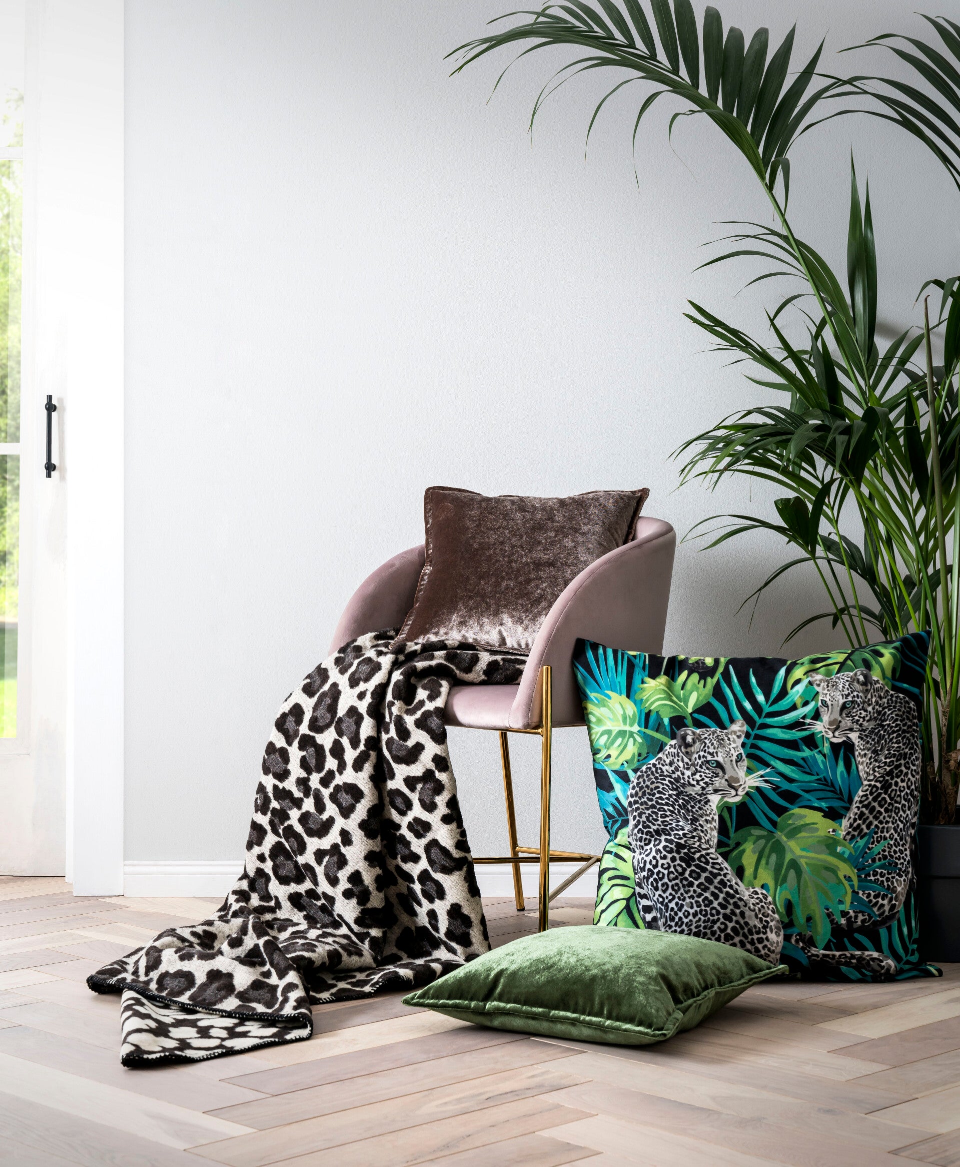 Deken | Plaid | Luipaardprint | Katoen | Polyacryl | 150x200cm