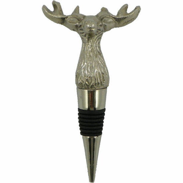 Wijnstopper | Hert | Hertenkop | Zilver | Mars & More | 6x3x14cm