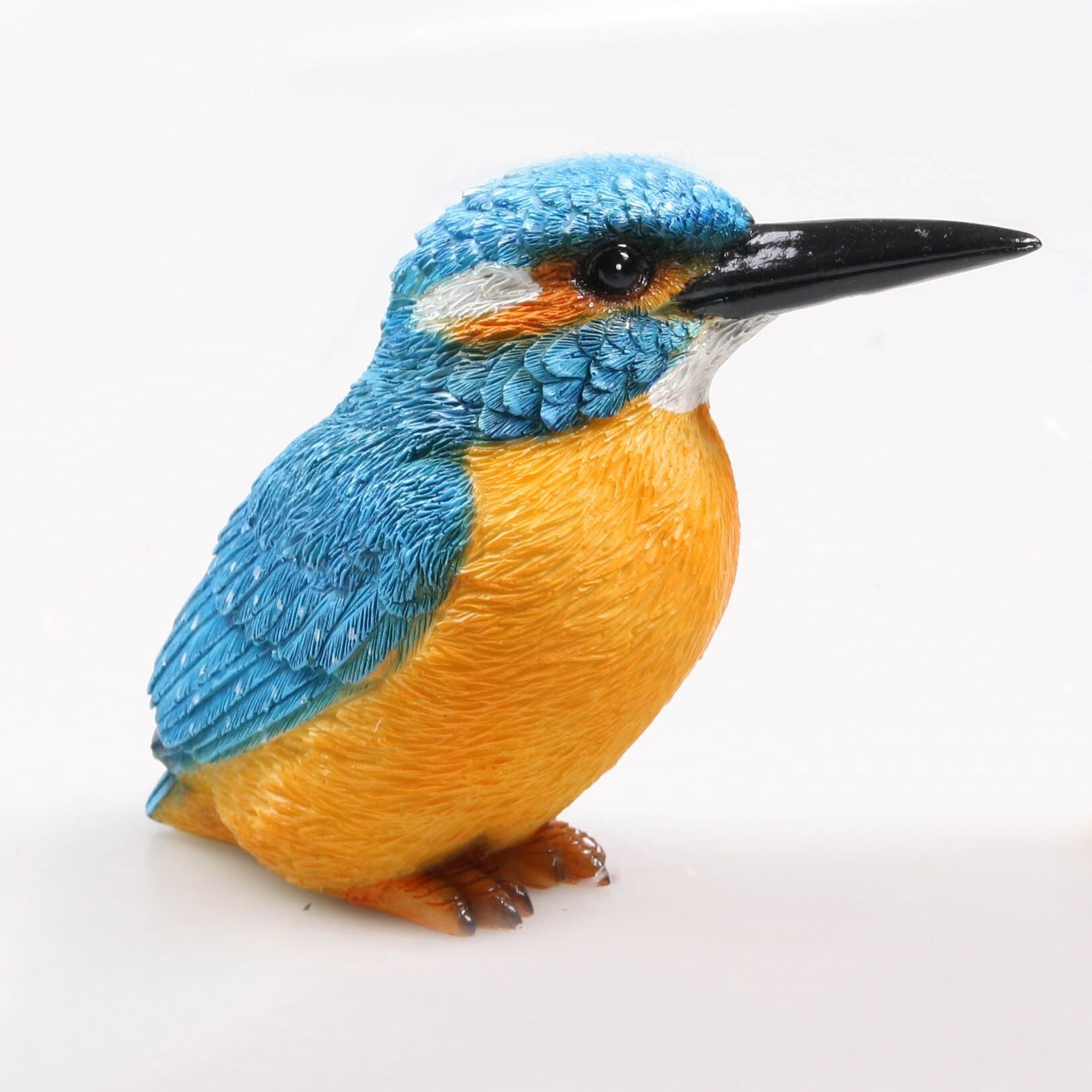 Beeld | Ijsvogel | Blauw | Oranje | Polyresin | 12,5x6x10cm