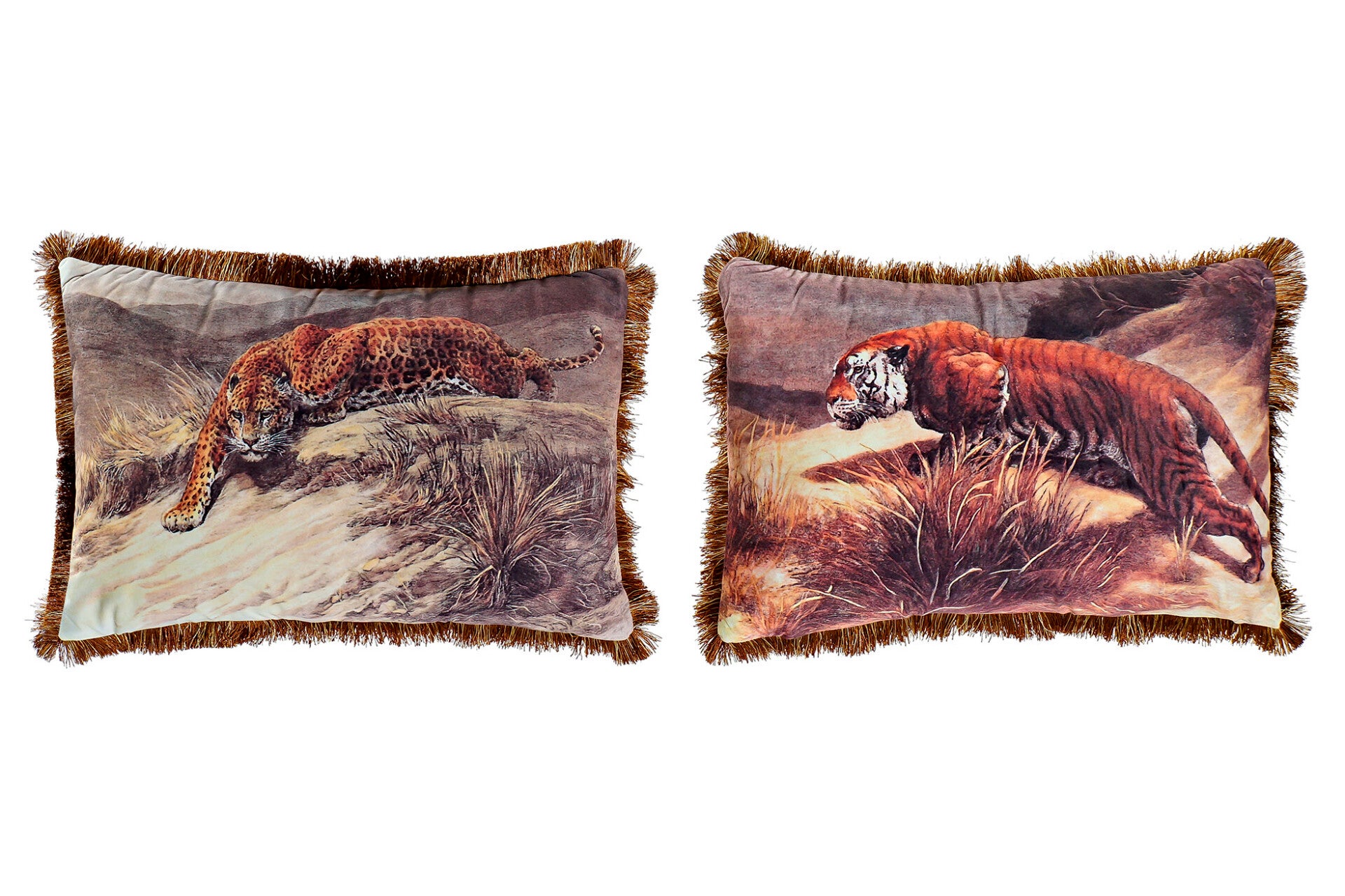 Kussen | Savanne | Luipaard | Tijger | Polyester | 60x40cm