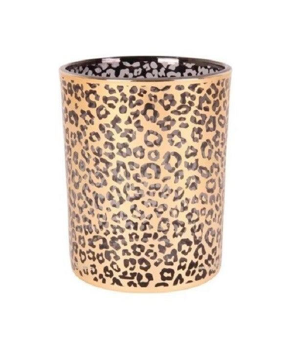 Theelichthouder panterprint goud