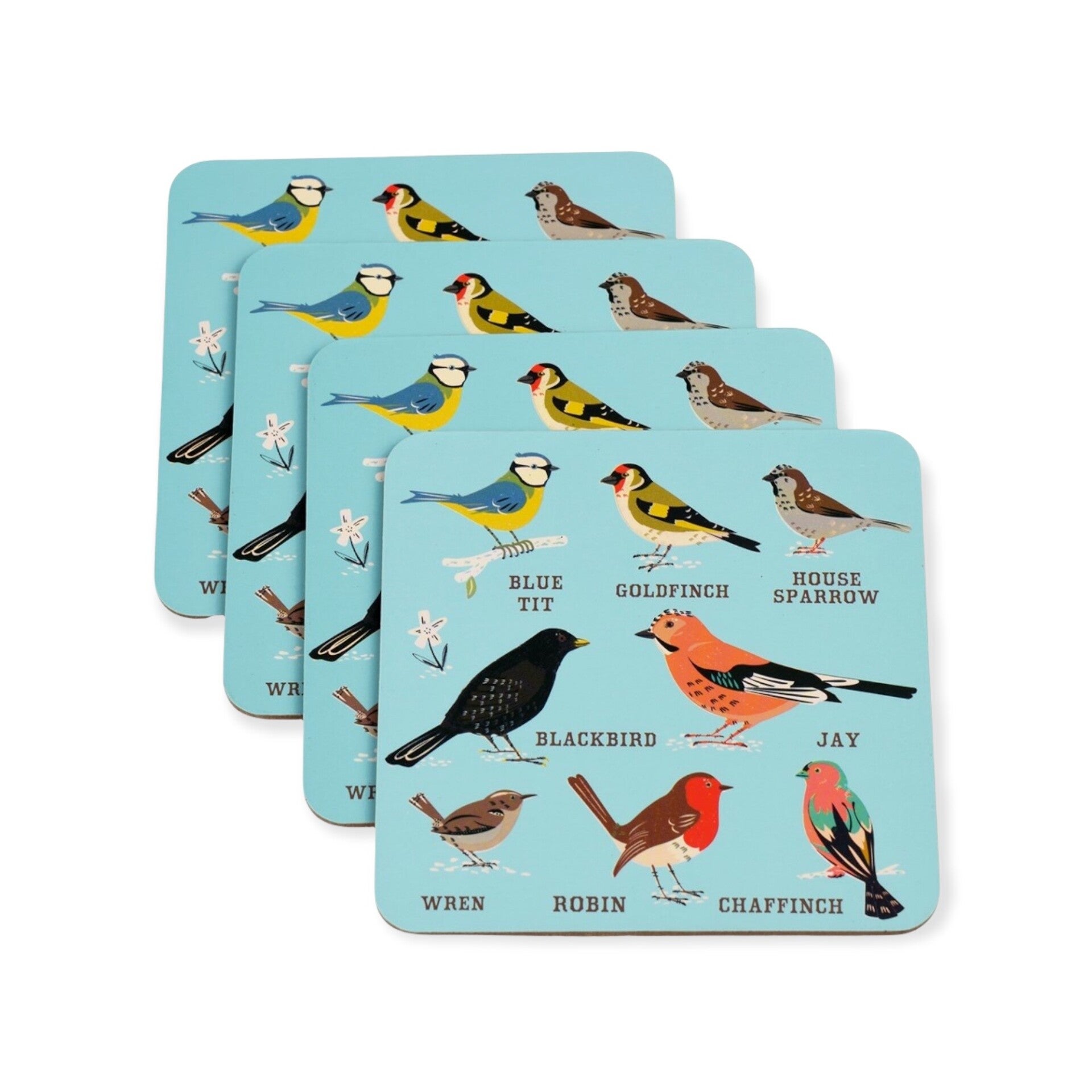 Onderzetters vogels 'Garden Birds'