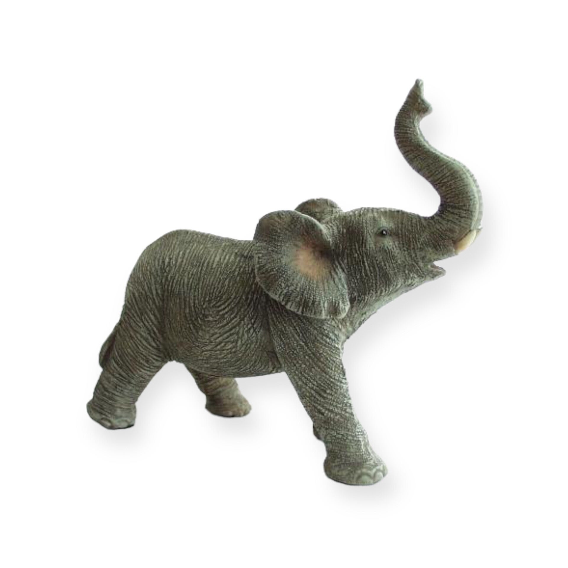 Beeld olifant staand met slurf omhoog