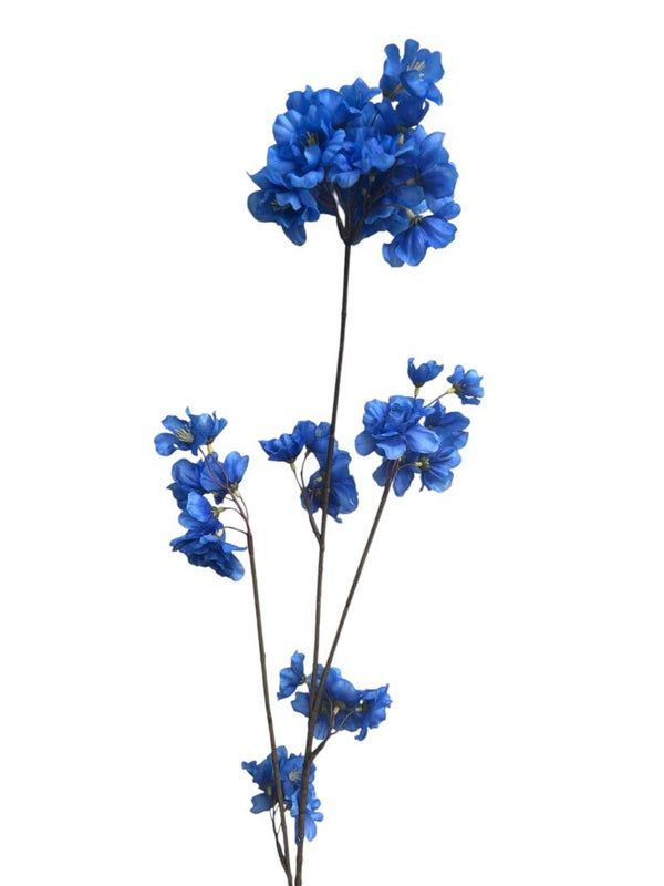 Zijdenbloem | Kunstbloem | Bloesem | Blauw | 84cm