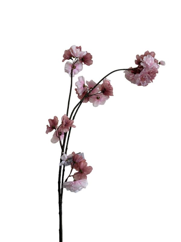 Zijdenbloem donkerroze / lichtroze bloesem (84cm)