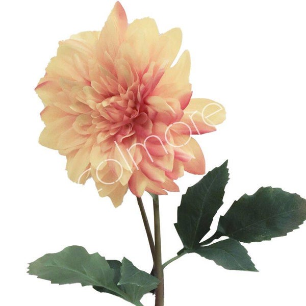 Zijdenbloem | Kunstbloem | Dahlia | Geel | Colmore | 90cm