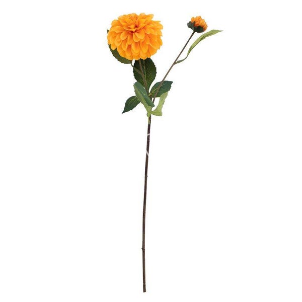 Zijdenbloem | Kunstbloem | Dahlia | Oranje | Colmore | 60cm