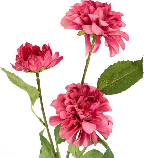 Zijdenbloem | Kunstbloem | Dahlia | Roze | Fuchsia | 75cm