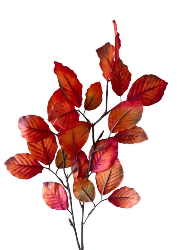 Zijdenbloem | Kunstbloem | Herfsttak | Fagus | Oranje | 70cm