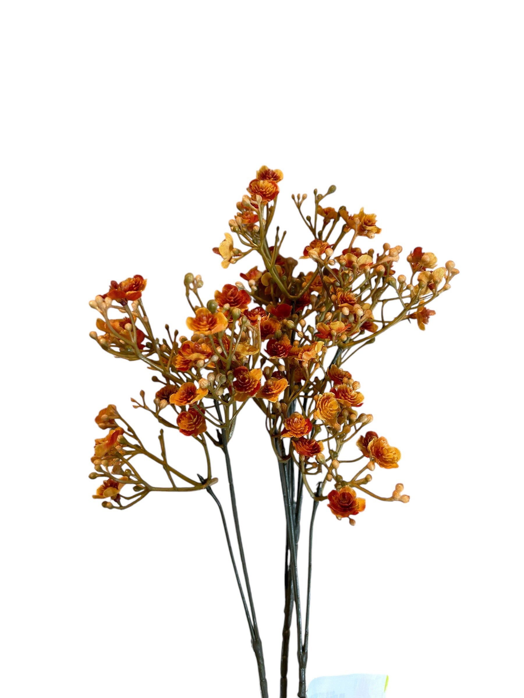 Zijdenbloem | Kunstbloem | Gipskruid | Bloemetjes | Oranje | 70cm